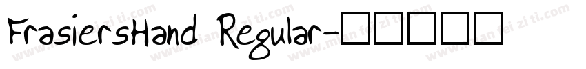 FrasiersHand Regular字体转换